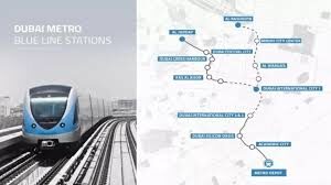 Dubai Metro Blue Line Route Map Revealed; Elevated and Underground Stations Detailed