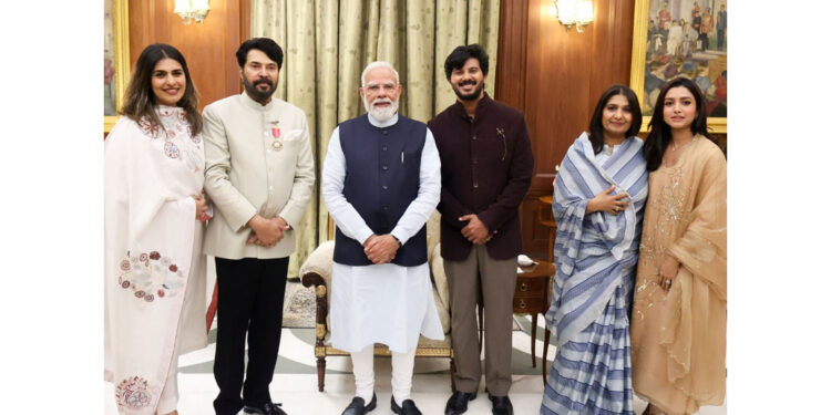 Mammootty Meets PM Modi in New Delhi After Receiving Padma Bhushan; Prime Minister Shares Pictures
