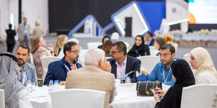 Institutional delegates attending the annual Sharjah International Library Conference panel discussion.