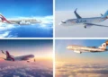 Aircraft grounded at Dubai International Airport tarmac during summer flight schedule disruptions