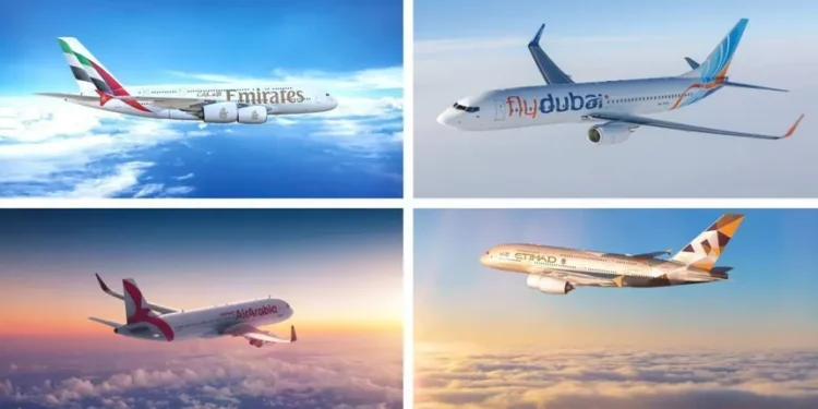 Aircraft grounded at Dubai International Airport tarmac during summer flight schedule disruptions
