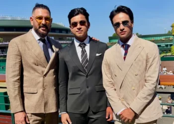 15-year-old Indian cricketer Vaibhav Sooryavanshi made his Wimbledon debut at Centre Court alongside Yuvraj Singh and Abhishek Sharma. Read the details.