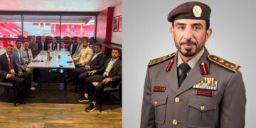 GDRFA Dubai delegation led by Colonel Expert Khalid Ahmed Bin Madiya Al Falasi meeting with SAS executives