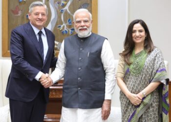 Prime Minister Narendra Modi meets Netflix Co-CEO Ted Sarandos in New Delhi