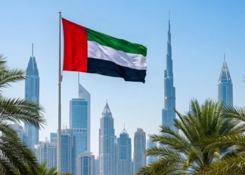 UAE Ministry of Defence emblem on an official military building