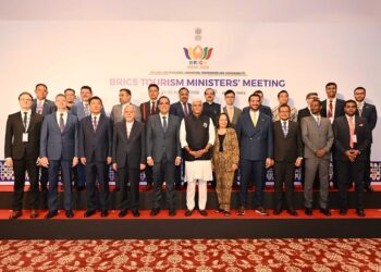 UAE Minister of Economy and Tourism Abdulla bin Touq Al Marri at the BRICS Tourism Ministers Meeting in Jaipur