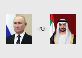 UAE President Sheikh Mohamed bin Zayed Al Nahyan and Russian President Vladimir Putin