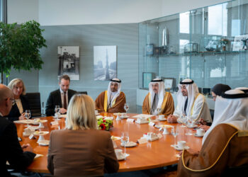 UAE President Sheikh Mohamed bin Zayed attends an official banquet hosted by German President Frank-Walter Steinmeier in Berlin, joined by Chancellor Friedrich Merz.