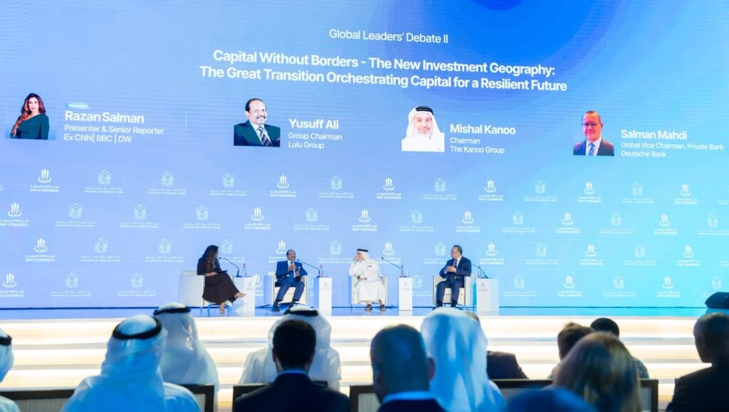 The 15th AIM Congress 2026 opens at Dubai World Trade Centre. LuLu Group Chairman Yusuff Ali and Indian state delegations explore trade and investment ties.