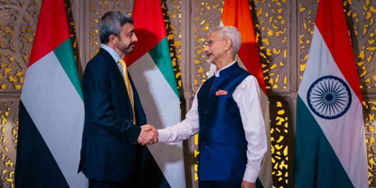 UAE Foreign Minister Sheikh Abdullah bin Zayed Al Nahyan met India's EAM S. Jaishankar in Mumbai to review CEPA trade progress and bilateral strategic ties.