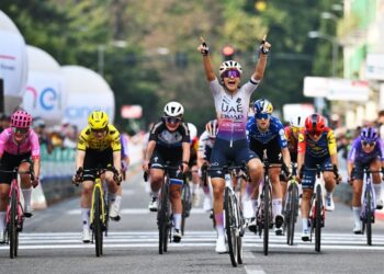 UAE Team L'IMAD rider Eleonora Gasparrini secured her first victory of the 2026 season with an emphatic sprint win at the Tre Valli Varesine Women's Race.