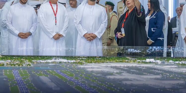 Sheikh Mansoor bin Mohammed opens the 25th Dubai Airport Show as officials confirm Al Maktoum International Airport's 150-million passenger phase opens in 2032.