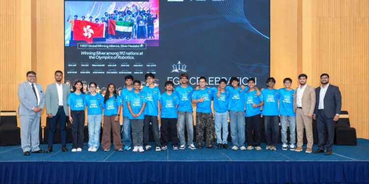 The UAE youth robotics team took silver in the Winning Alliance finals at the 2026 FIRST Global Challenge in Incheon, South Korea, besting teams from 187 nations.