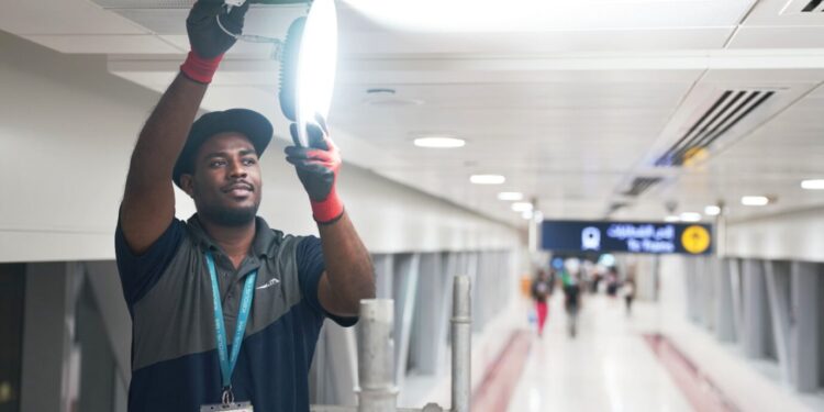 Dubai's RTA completes 40% of its Metro lighting overhaul, replacing 17,880 fixtures with LEDs to slash annual power consumption by 14 million kWh by 2027.