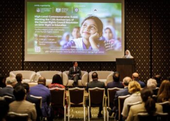 UAE Education Minister Sarah Al Amiri addresses the UN in Geneva, demanding 12 years of quality education for all girls while highlighting the UAE's 2028–2030 UNHRC bid.